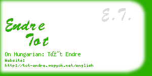 endre tot business card